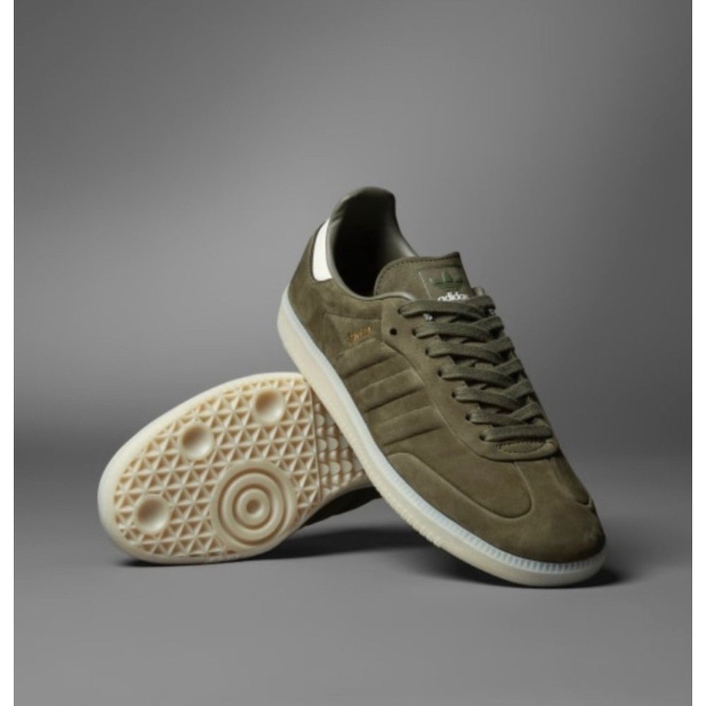 Adidas Samba Olive Strata Suede Mens Sneakers 11.5 OG Soccer Athletic Lace Up